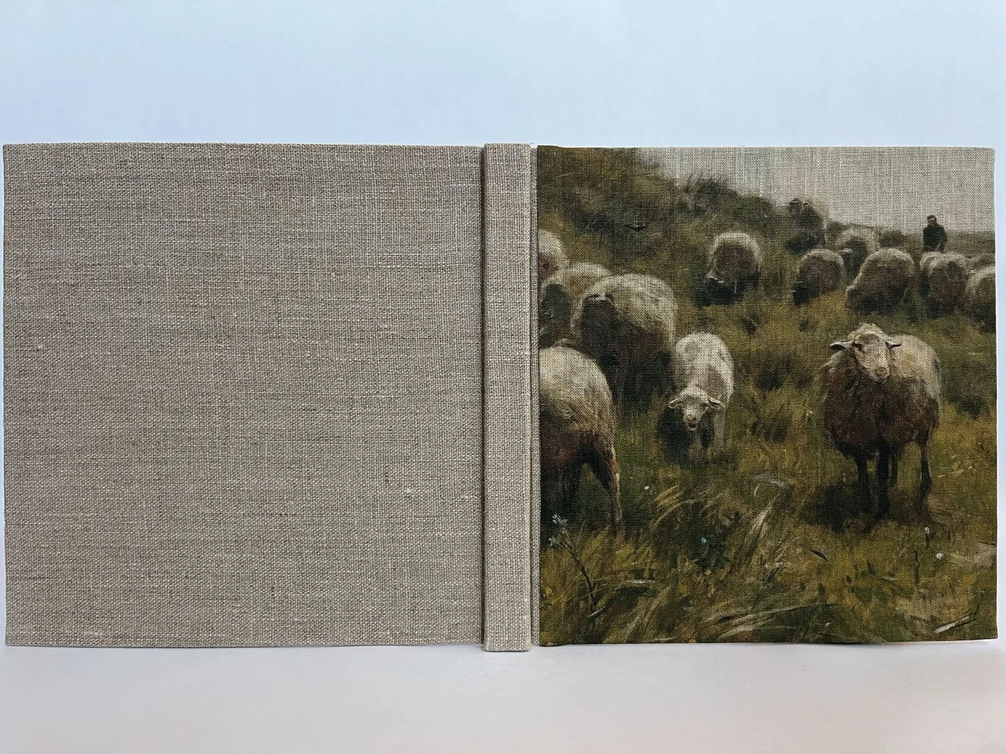 "Pastoral Sheep" Handmade Linen Hardcover Notebook | Journal