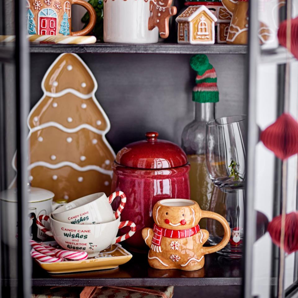 Jolly Red Stoneware Jar with Lid 19cm