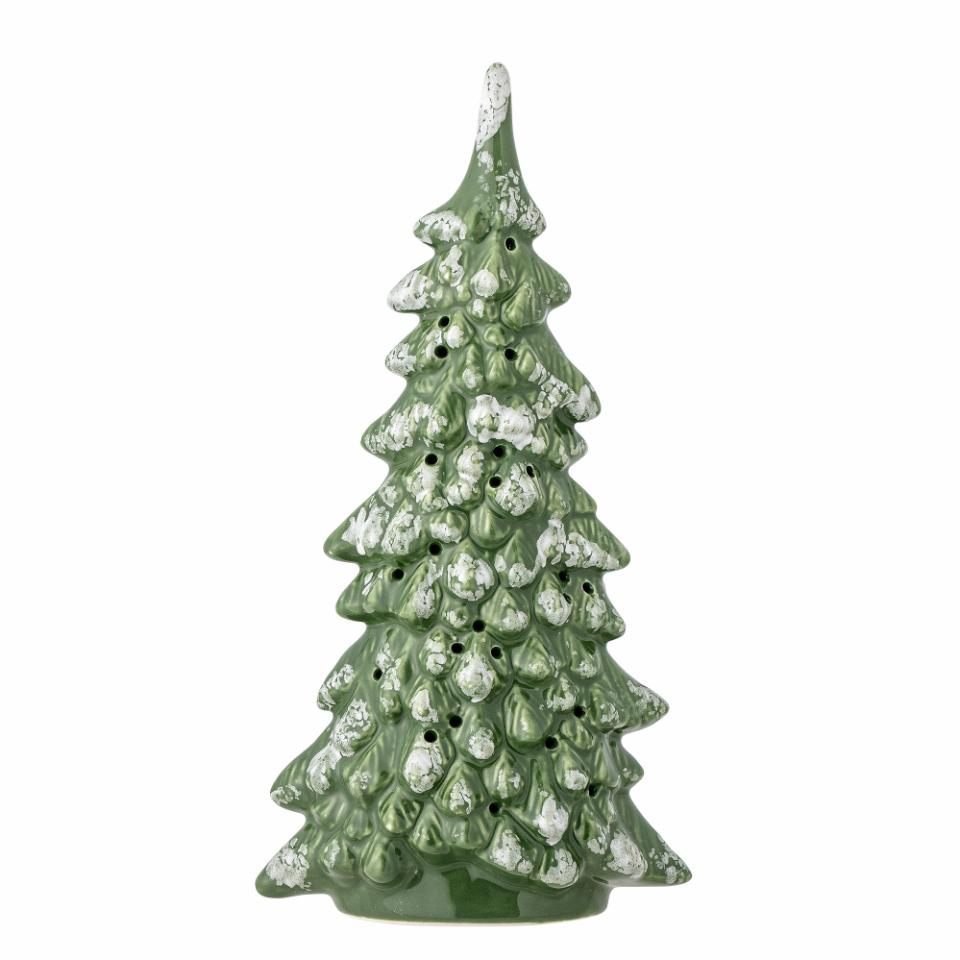 Green Glazed LED Decorative Ceramic Tree 29cm