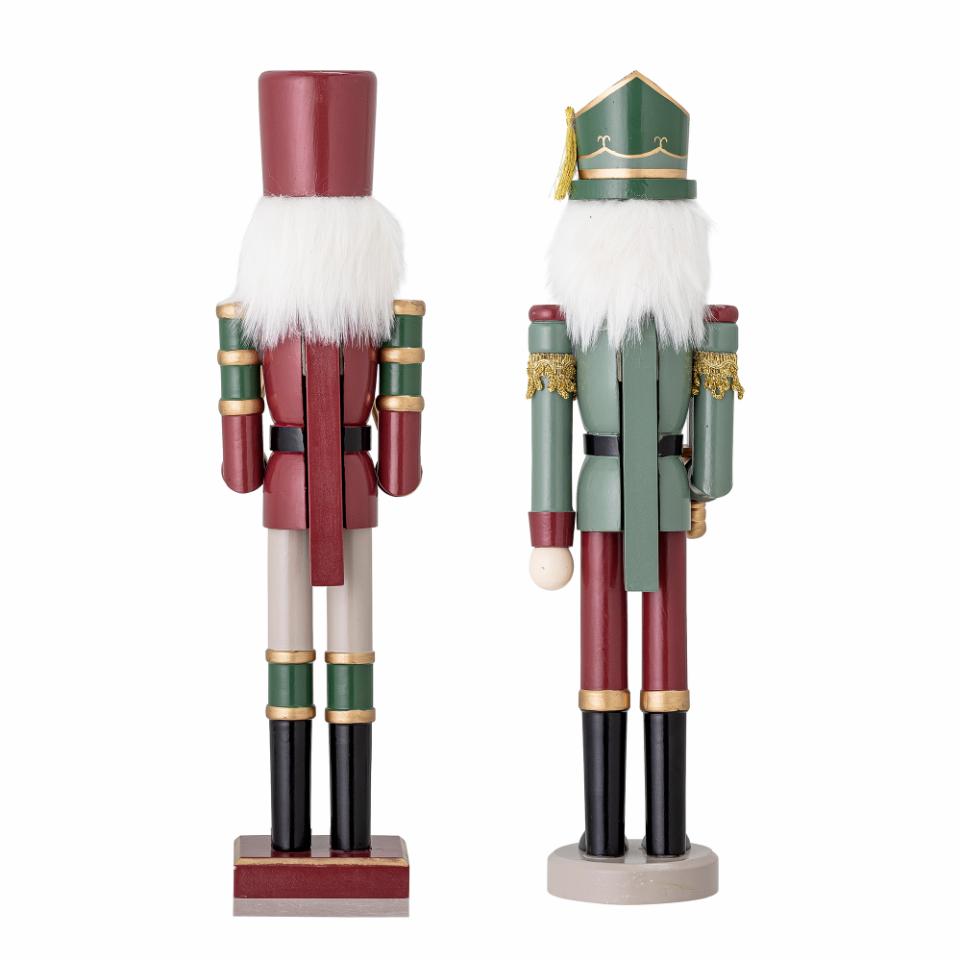 Green and Red Nutcrackers - Sold as a Set of Two