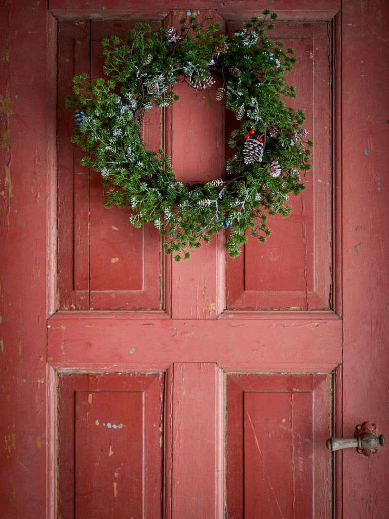 Faux Green Cedar Wreath 50cm