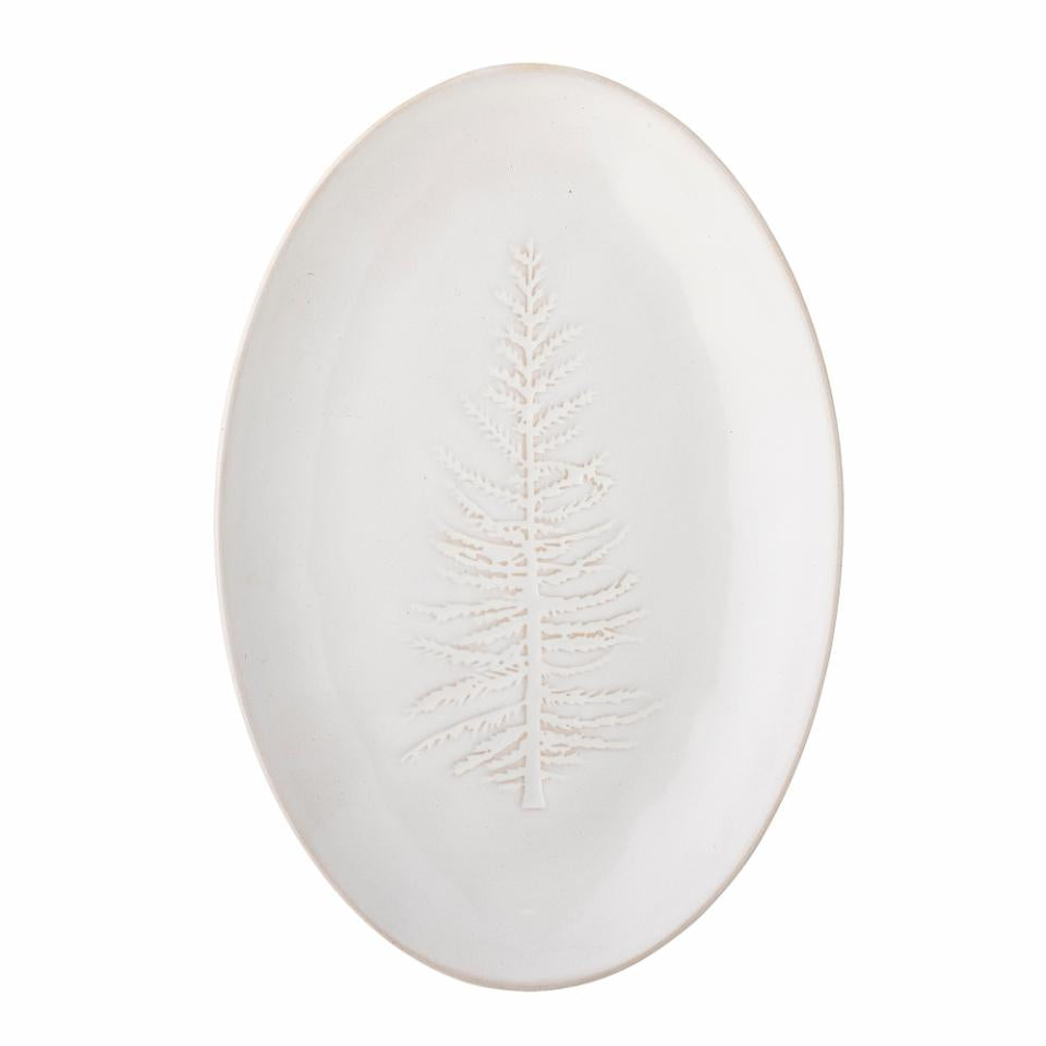 Stoneware Winter Serving Plate 31cm | Annie Mo's