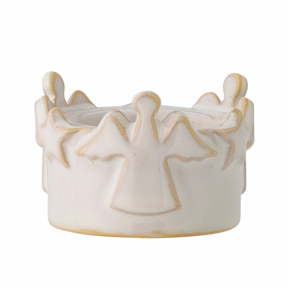 Stoneware White Starry Votive