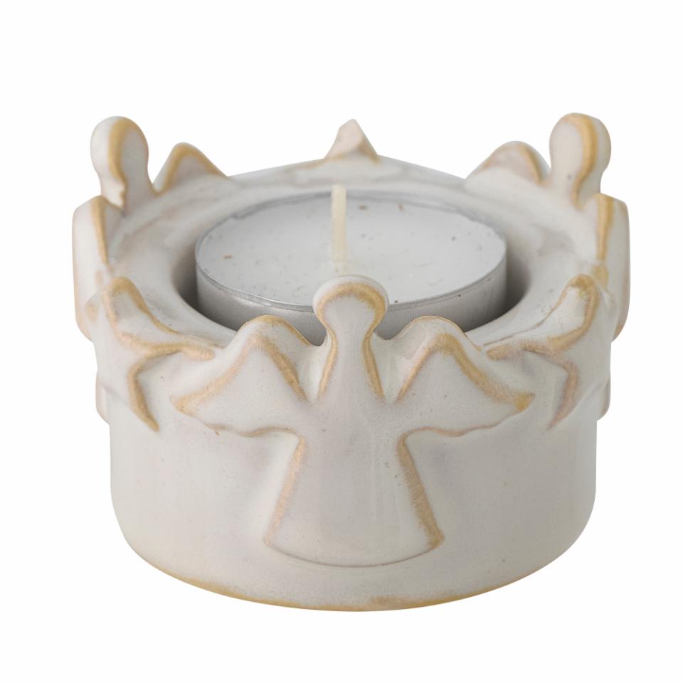 Stoneware White Starry Votive
