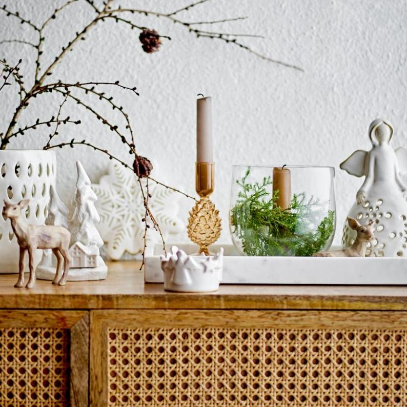 White Stoneware Fadima Deco 14cm