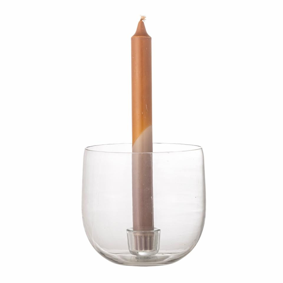 Clear Recycled Glass Juliana Candle Holder 12cm