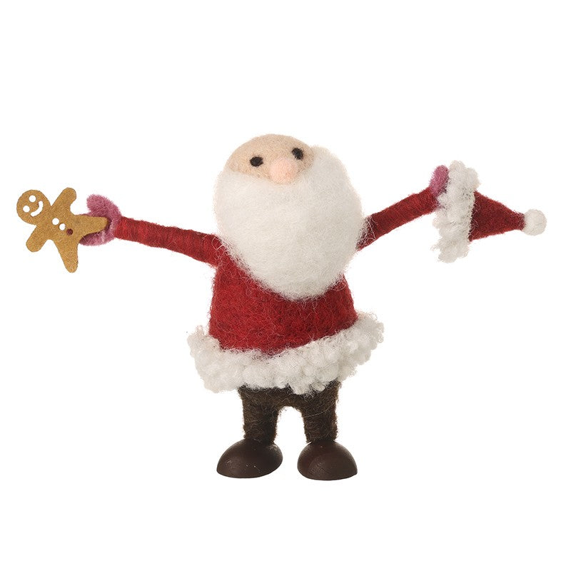 Felt Santa With Gingerbread 14cm | Annie Mo's