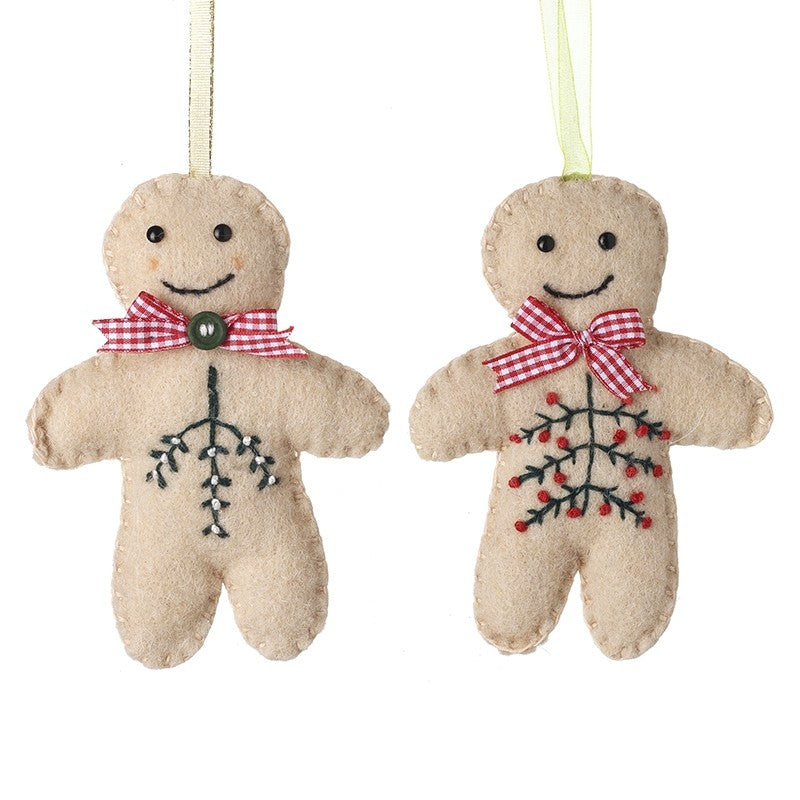Felt Gingerbread Hanger Mix 15cm | Annie Mo's