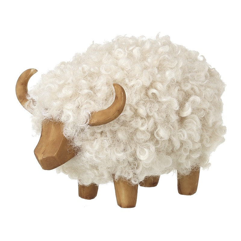 White Woolly Cow 15cm | Annie Mo's