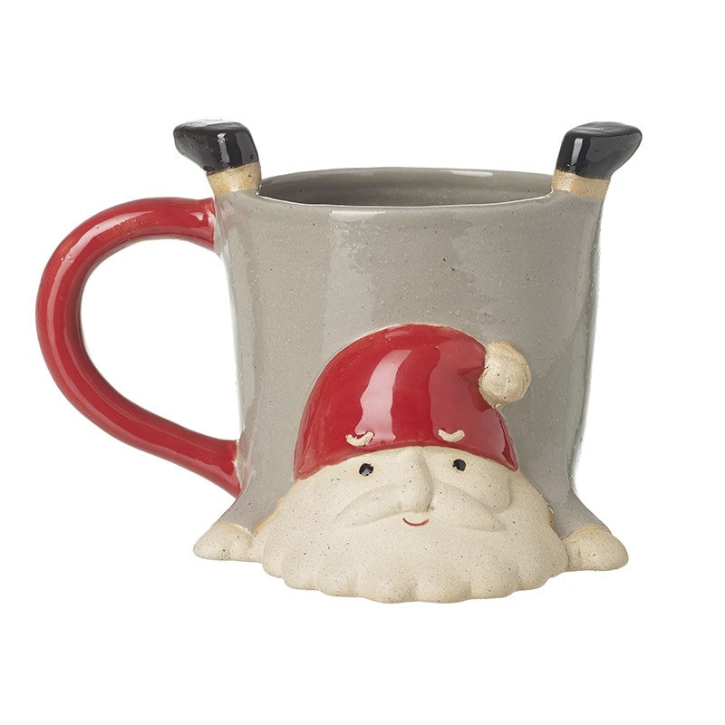 Grey Acrobatic Santa Mug 14cm | Annie Mo's
