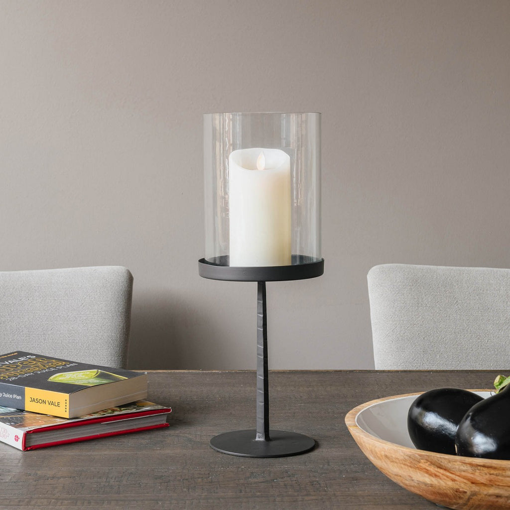 Large Cylindrical Glass Hurricane 40cm