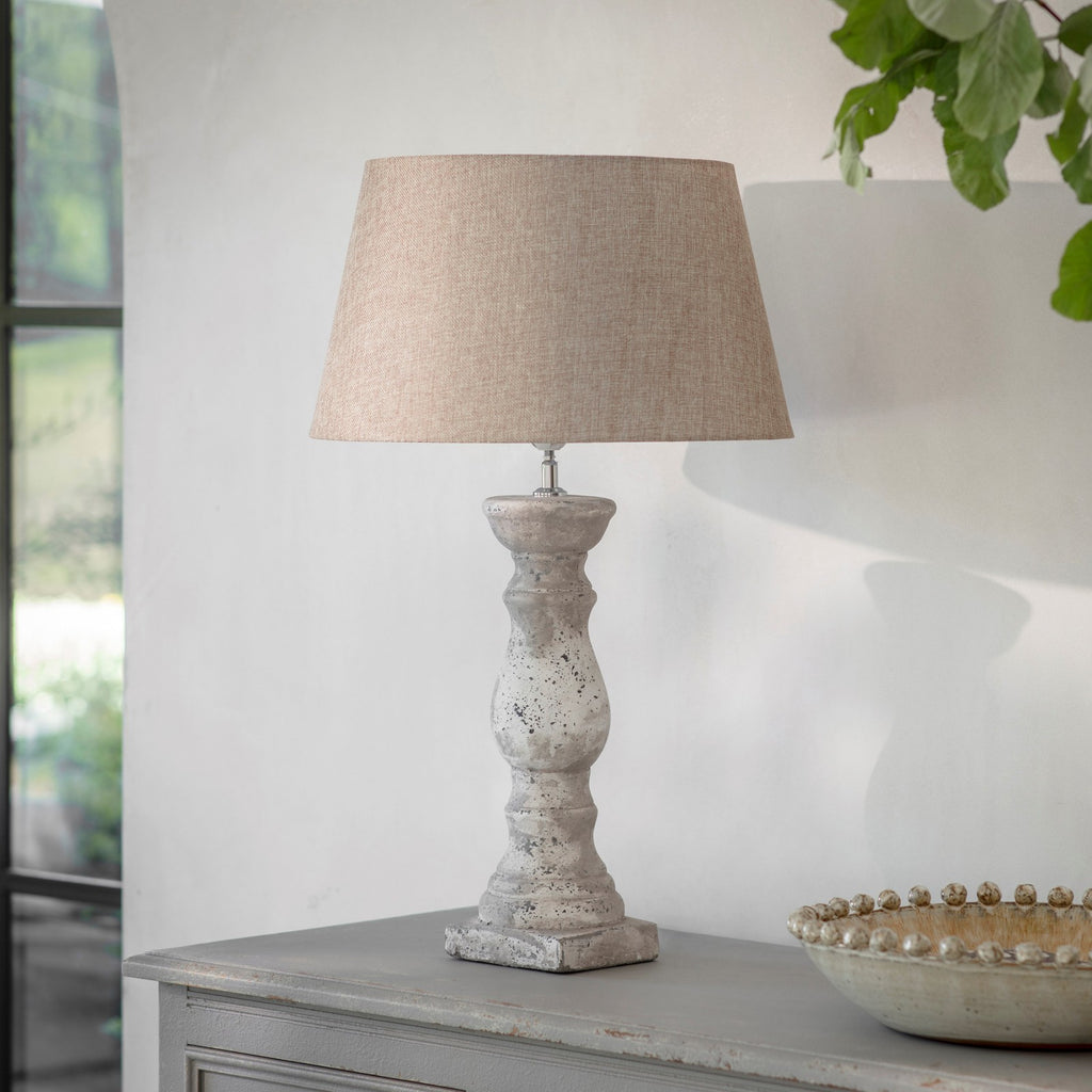 Birkdale Large Stone Balustrade Table Lamp 77cm | Annie Mo's