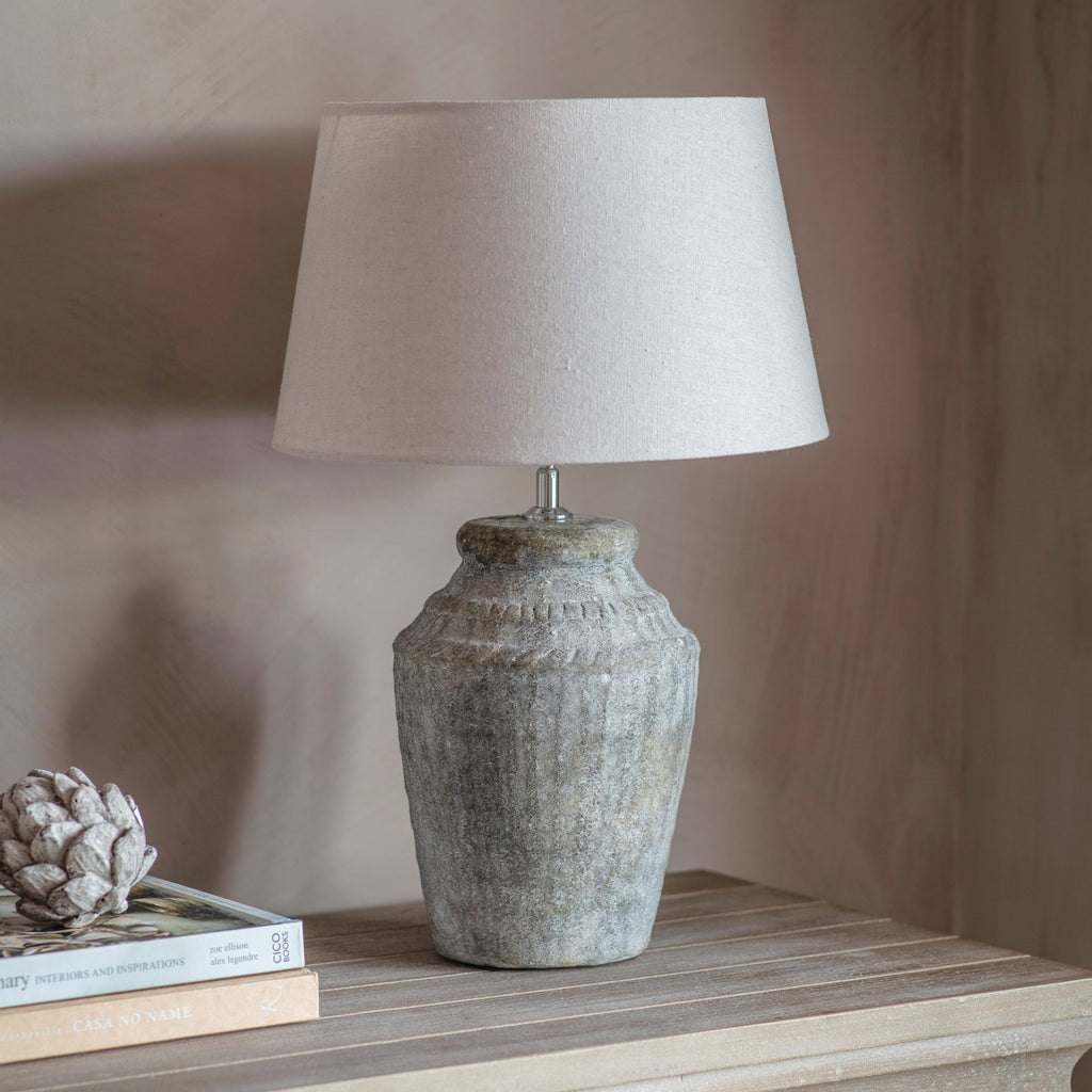 Bradwell Fluted Table Lamp with Shade 57cm | Annie Mo's