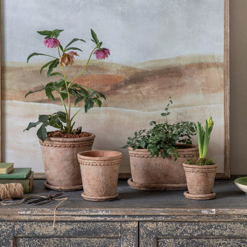 Milston Frost Proof Idyllic Round Rustic Planters - Size Choice | Annie Mo's