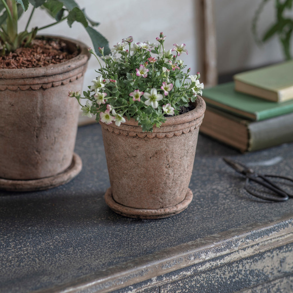 Milston Frost Proof Idyllic Round Rustic Planters - Size Choice
