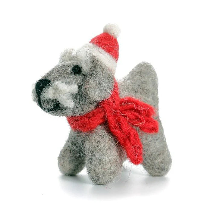 Mini Schnauzer with Hat and Scarf 6cm | Annie Mo's