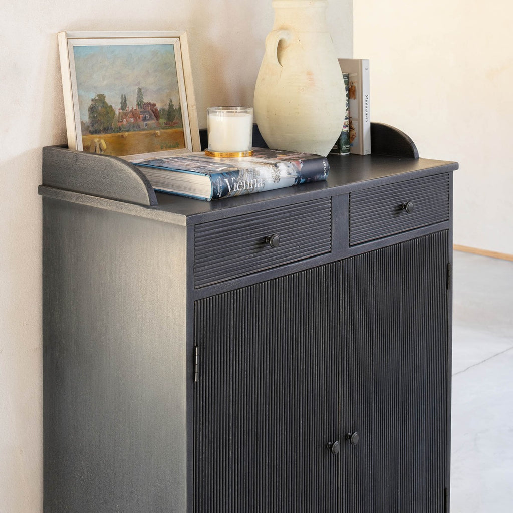 Loumarin Black Cabinet 90cm