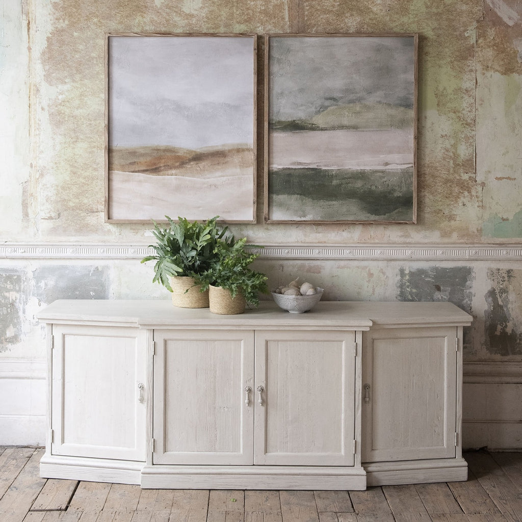 Loumarin Recycled Pine Distressed White Sideboard 208cm | Annie Mo's