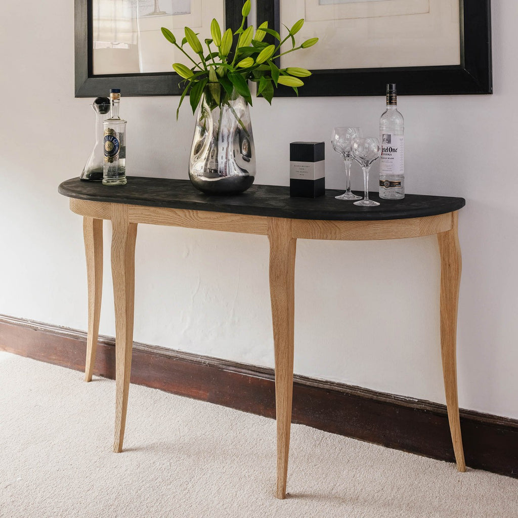 Hambledon Stone Top Half Moon Console Table 140cm | Annie Mo's