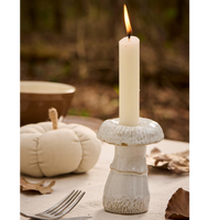 Mushroom Glazed Ceramic Candle Holder 9cm | Annie Mo's