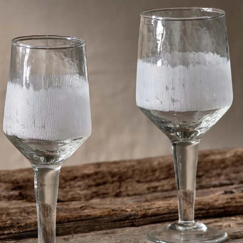 Anara Etched Wine Glass - Clear - (Set of 4) - Large