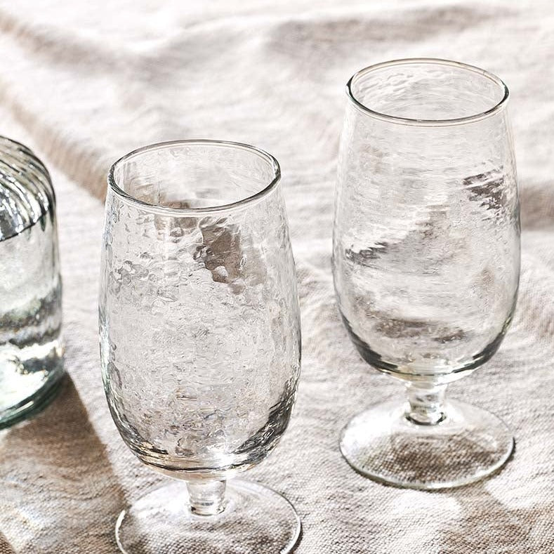 Hammered Glass - Clear (Set of 4)