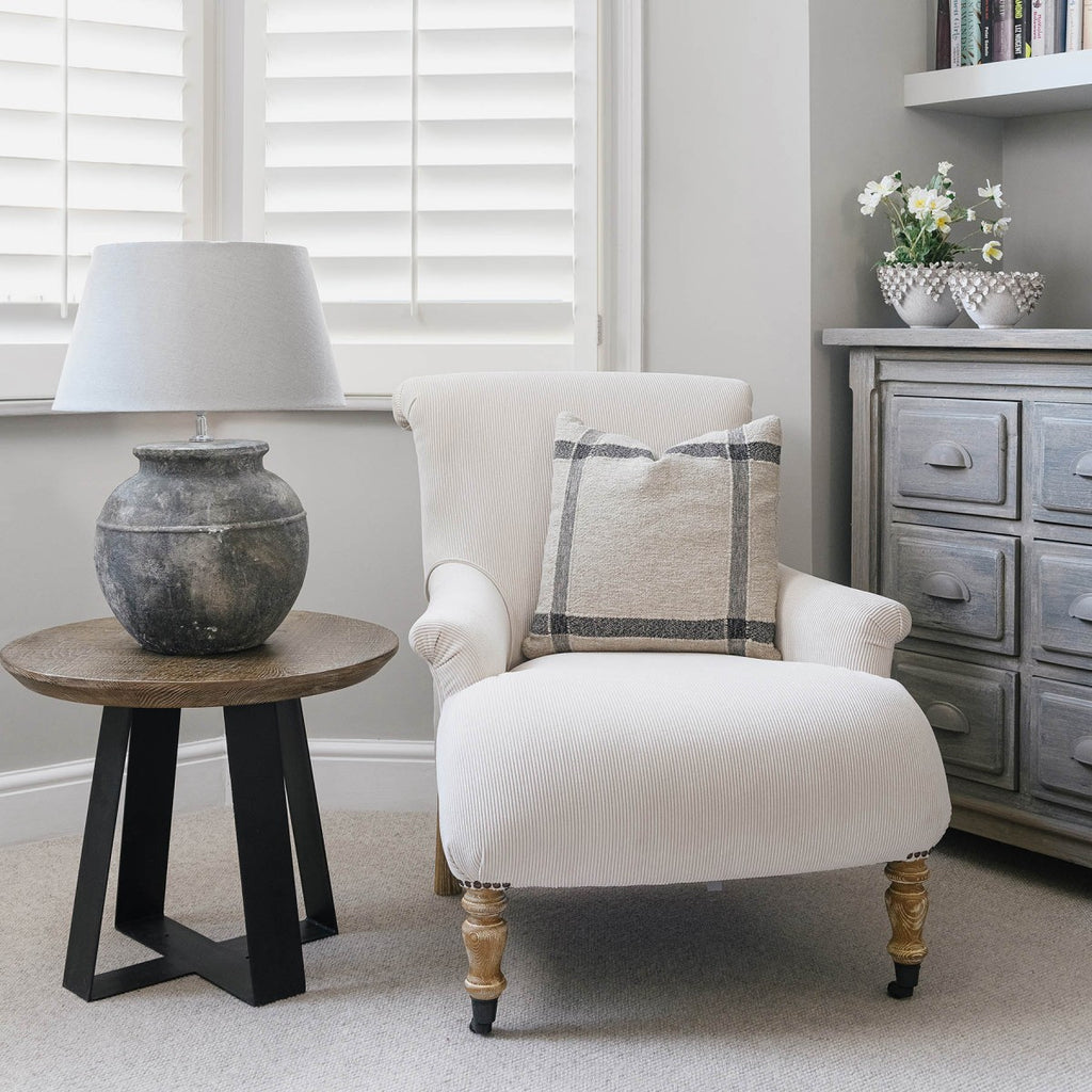 Norton Beige Corduroy Occasional Chair Annie Mo s