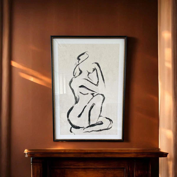 Extra Large Classic Nude Framed Print 100cm