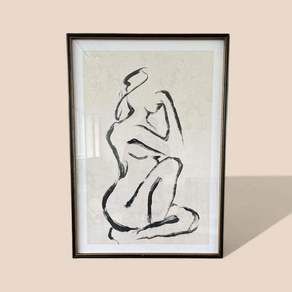 Extra Large Classic Nude Framed Print 100cm