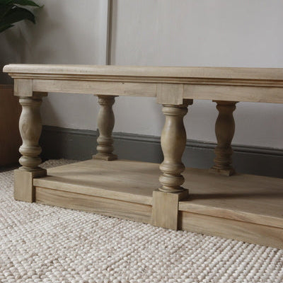 Vintage Coffee Table With Shelf 120cm | Annie Mo's