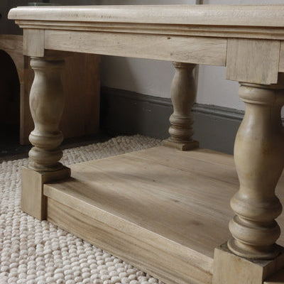 Vintage Coffee Table With Shelf 120cm