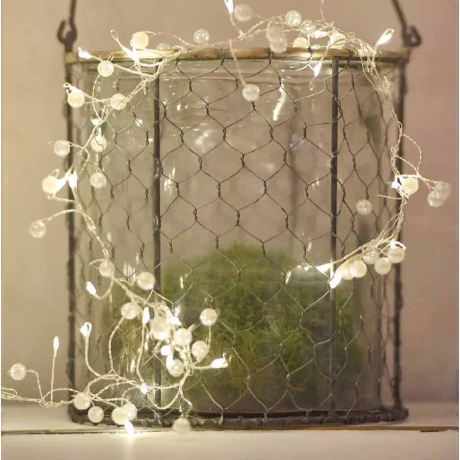 Pearl Cluster Garland with 200 Lights - 300cm Mains Operated