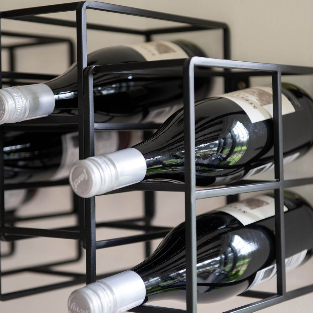 Portland 10 Bottle Wall Wine Rack 55cm