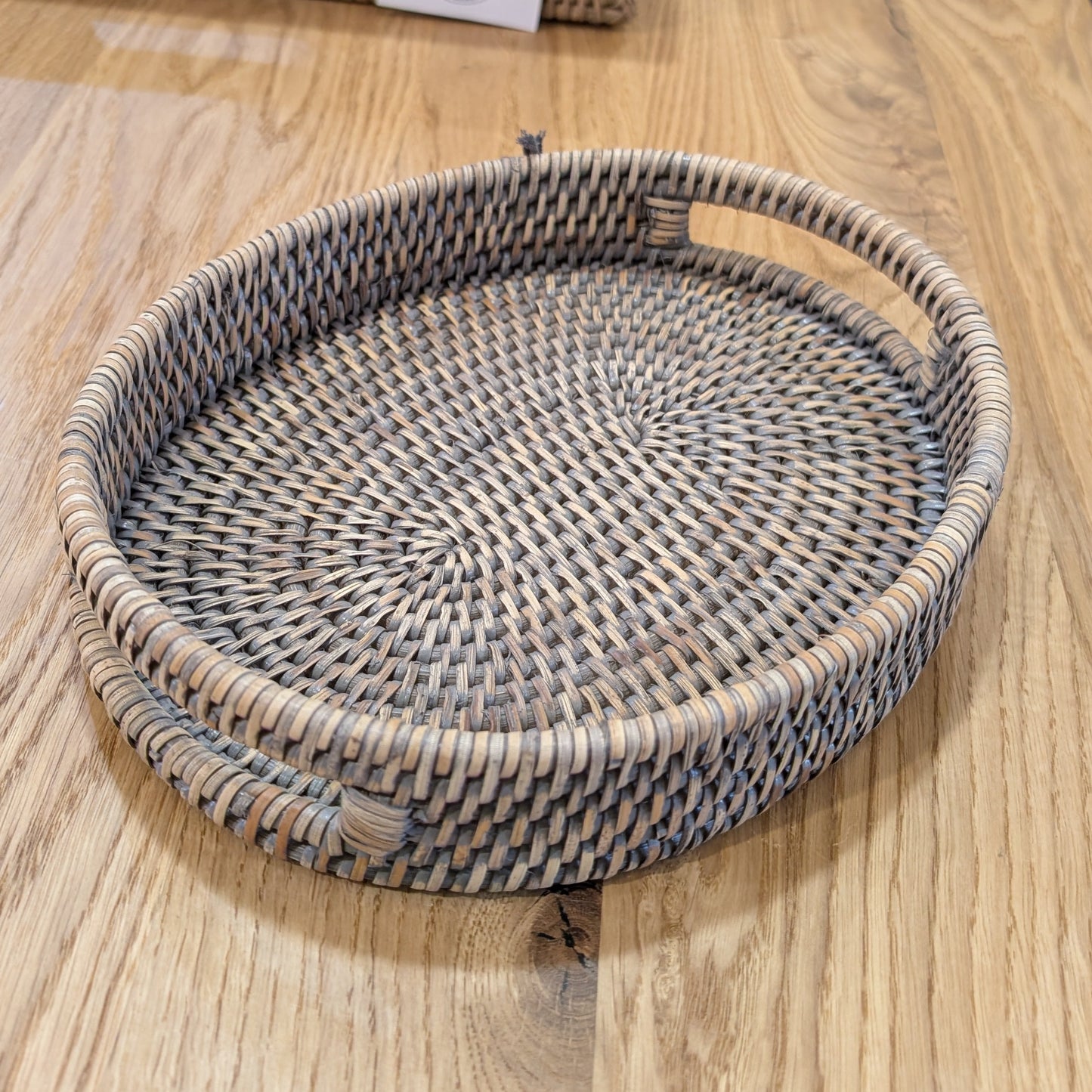 Artisan Weave Round Tray with Handles 25cm - Colour Choice