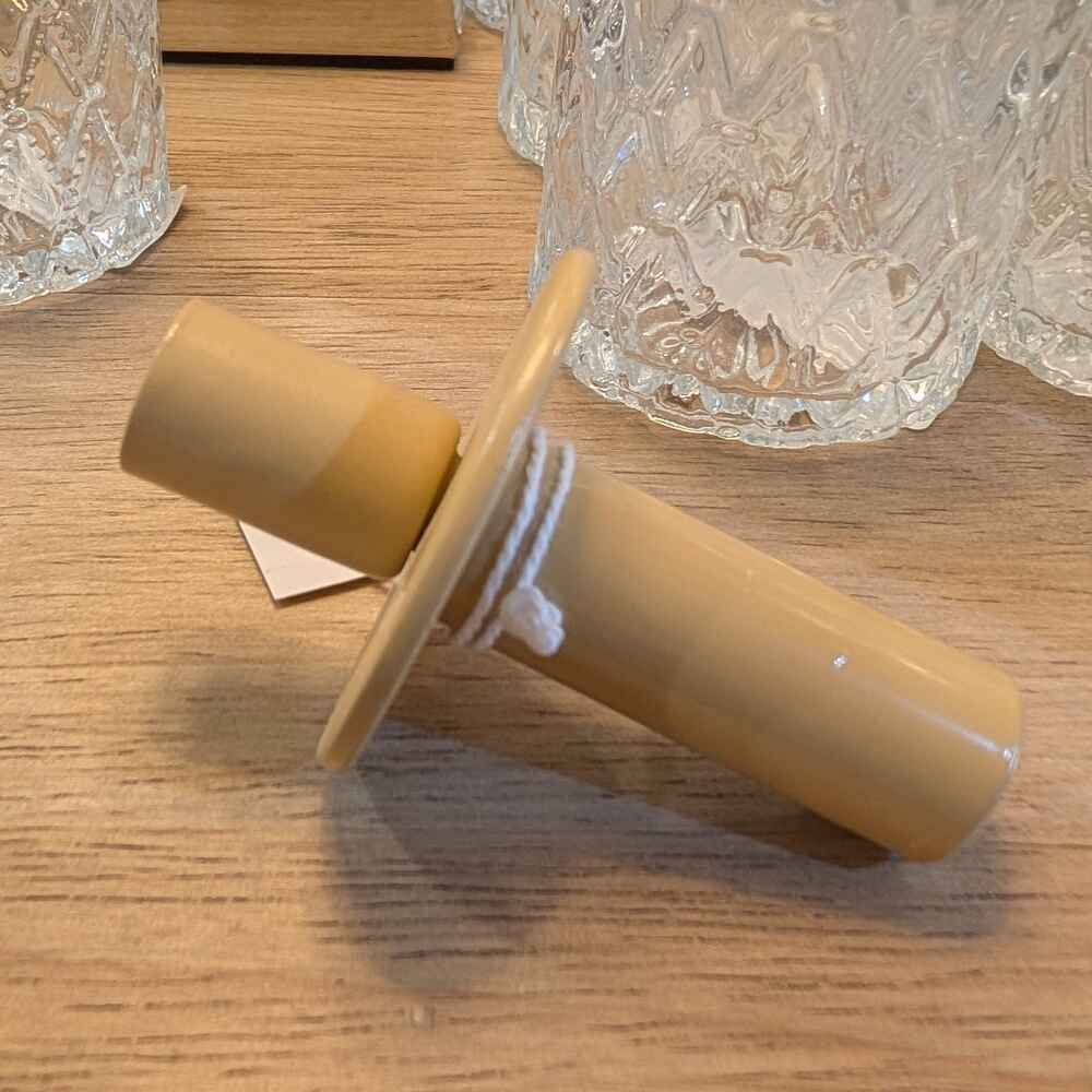 Enameled Candle Holder for Taper Candles - to put in a Bottle