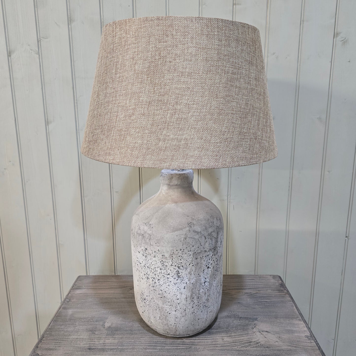 Birkdale Grey Stone Lamp with Gravel Shade 63cm - CLEARANCE