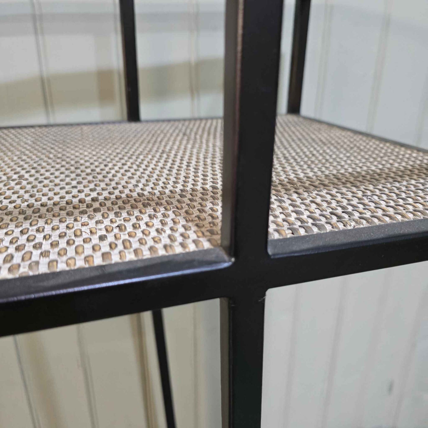 Glass Top Console with Rattan 110cm - CLEARANCE