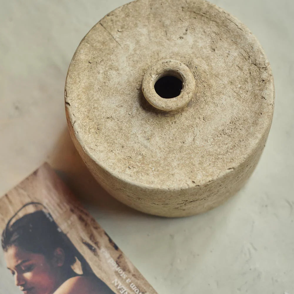 Rustic Roman Cement Bud Vase 14cm