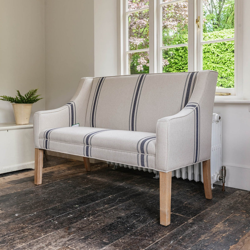 Monroe Blue Stripe Bench 140cm