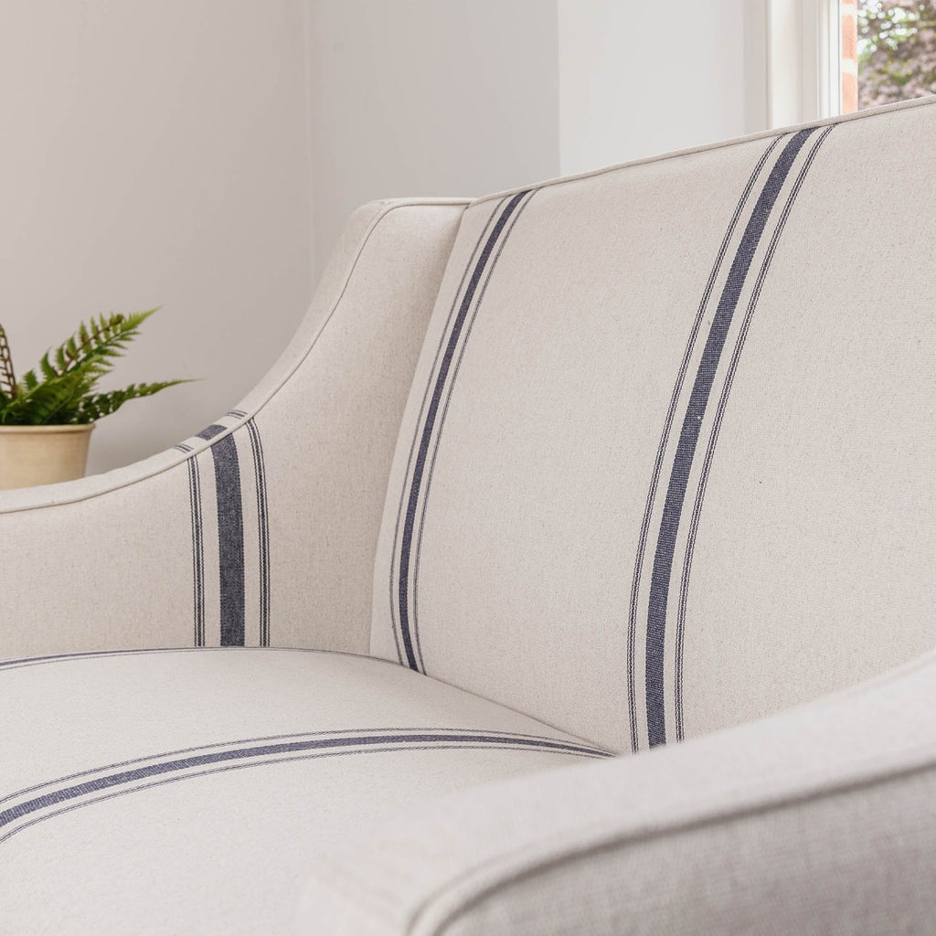 Monroe Blue Stripe Bench 140cm