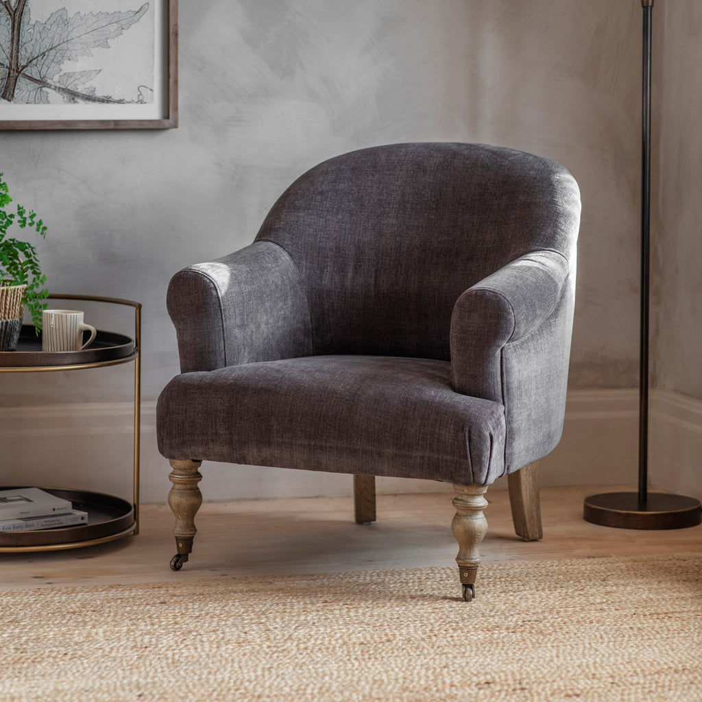 Penryn Warm Grey Upholstered Occasional Chair | Annie Mo's