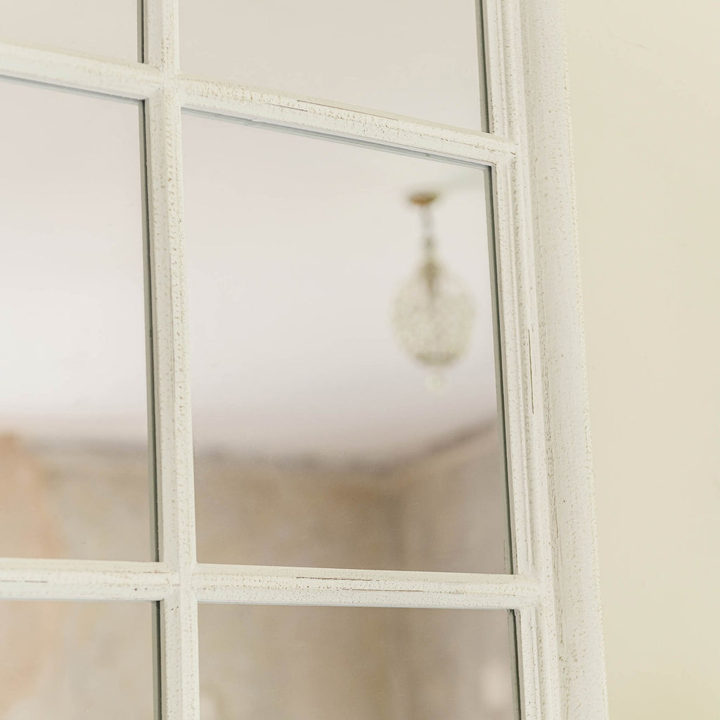 Wilton White Panel Window Mirror