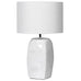 Ceramic Oblong White Lamp with Shade 63cm | Annie Mo's