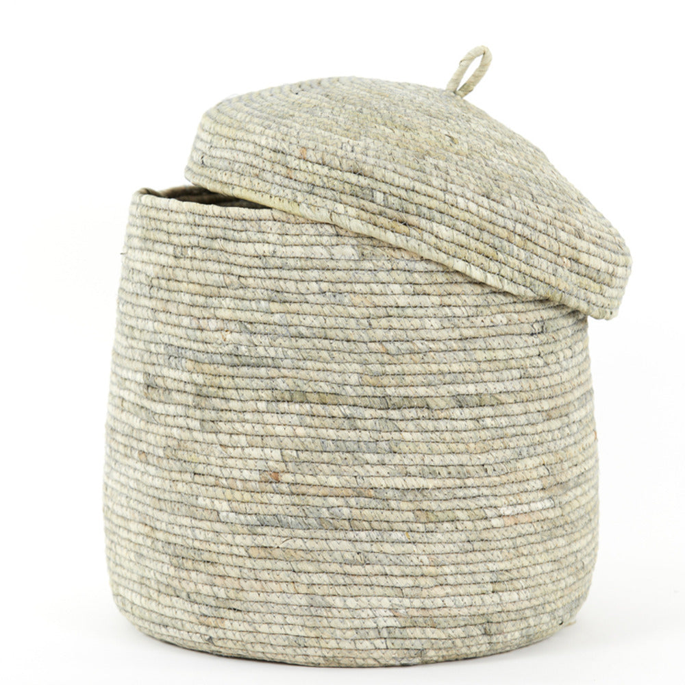 Set of Three Lidded Baskets 42cm