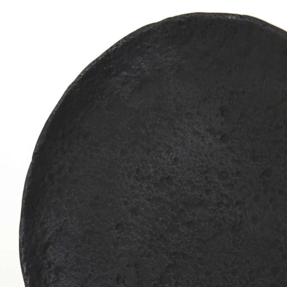 Irregular Matt Black Metal Tripod Side Table 41cm