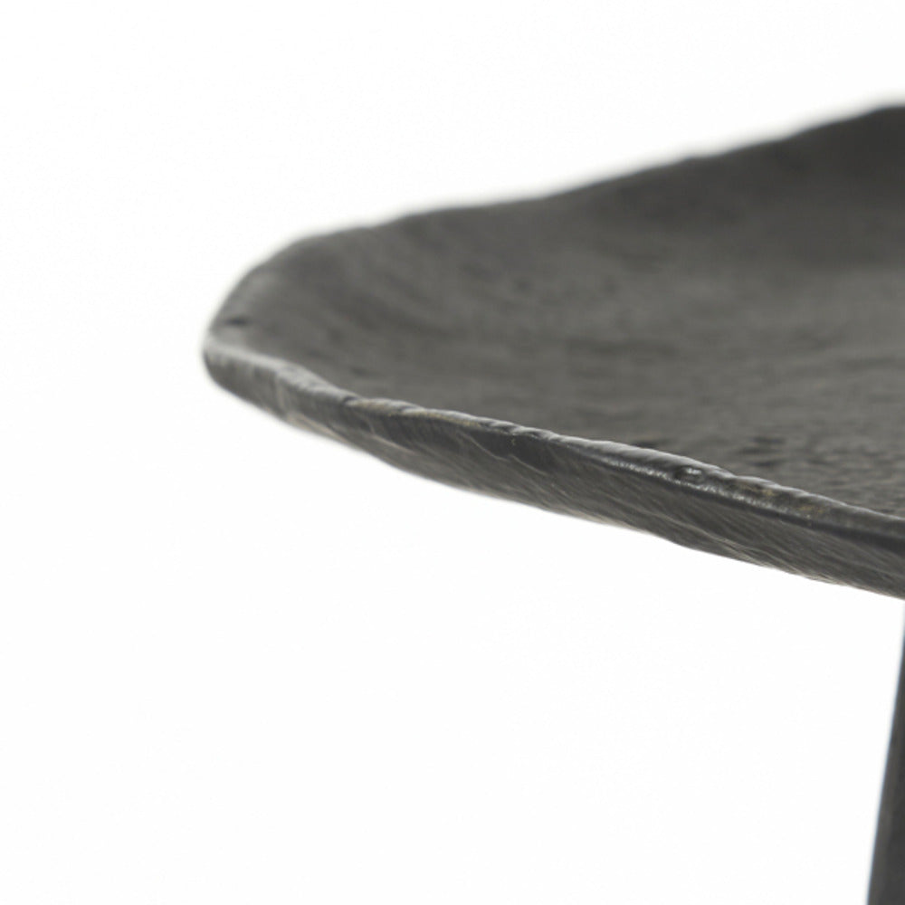 Irregular Matt Black Metal Tripod Side Table 41cm