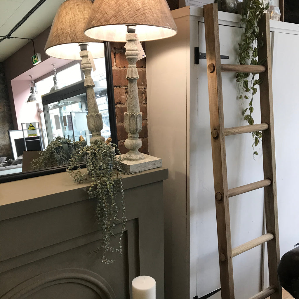Bleached Mahogany Decorative Step Ladder 186cm | Annie Mo's