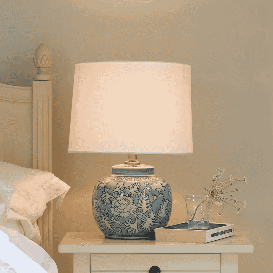 Alga Lamp With White Shade 42cm