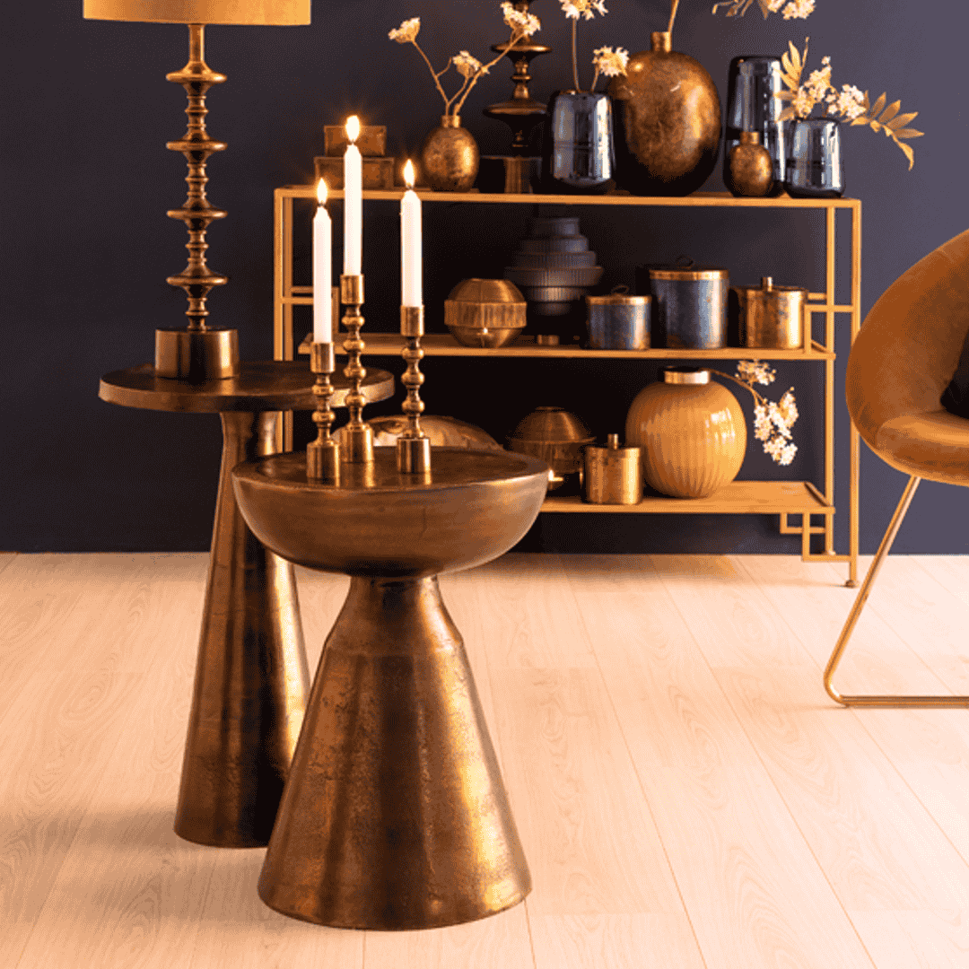 Antiqued Bronze Round Side Table 61cm-2