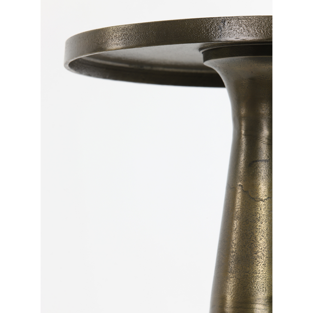 Antiqued Bronze Round Side Table 61cm